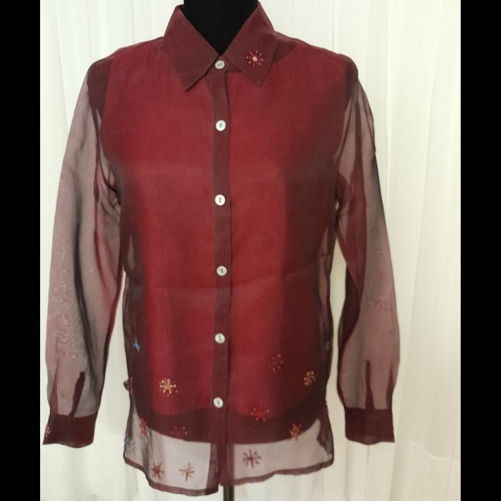 Christopher & Banks Silk Over Blouse and Shell